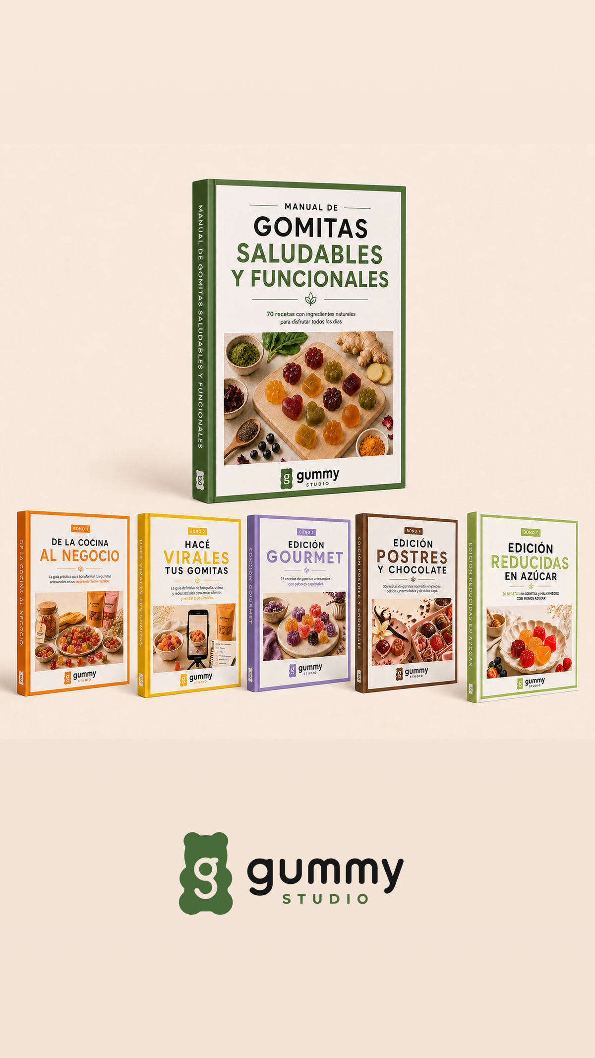 Manual De Gomitas Saludables y Funcionales + 5 Bonos de Regalo